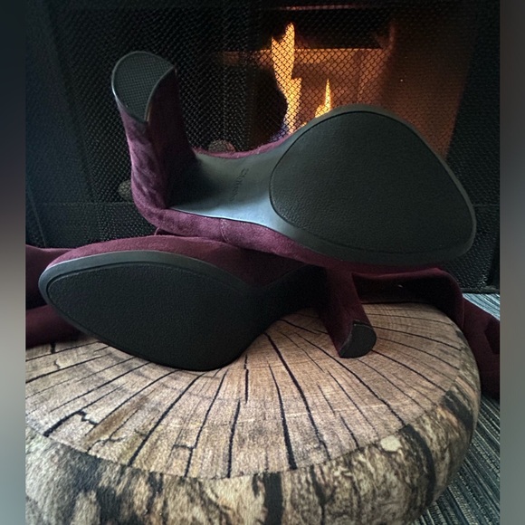 🆕Zigi Soho Size 8.5 Over the Knee Heeled Microfibre Boots in Wine - Picture 4 of 6